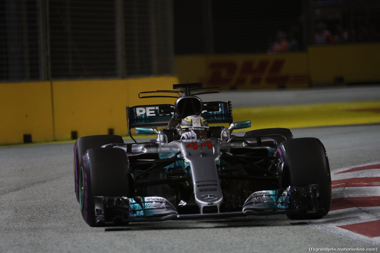 GP SINGAPORE, 15.09.2017 - Prove Libere 2, Lewis Hamilton (GBR) Mercedes AMG F1 W08