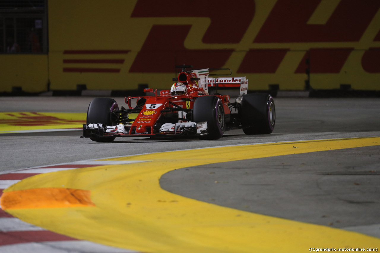 GP SINGAPORE, 15.09.2017 - Prove Libere 2, Sebastian Vettel (GER) Ferrari SF70H