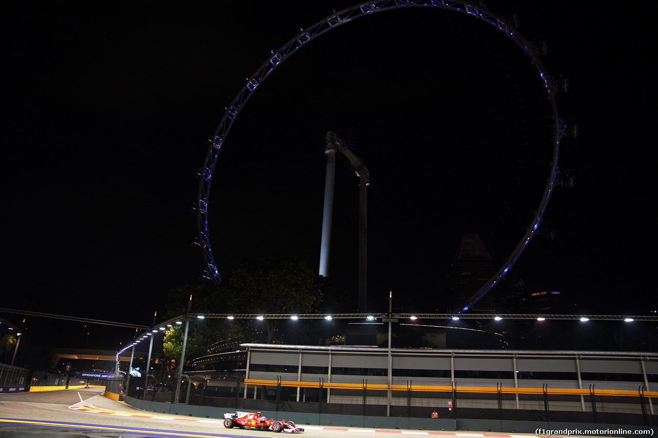 GP SINGAPORE, 15.09.2017 - Prove Libere 2, Kimi Raikkonen (FIN) Ferrari SF70H