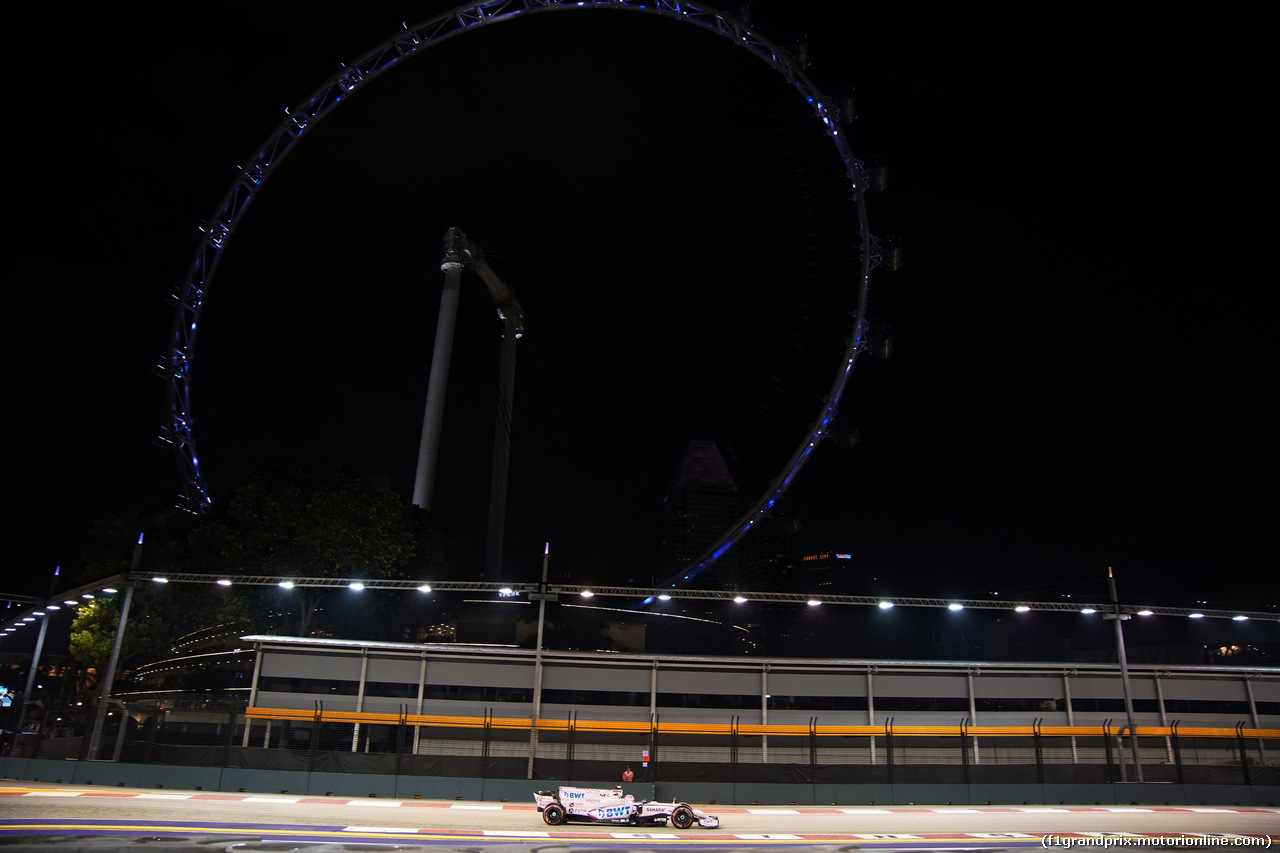 GP SINGAPORE, 15.09.2017 - Prove Libere 2, Esteban Ocon (FRA) Sahara Force India F1 VJM10
