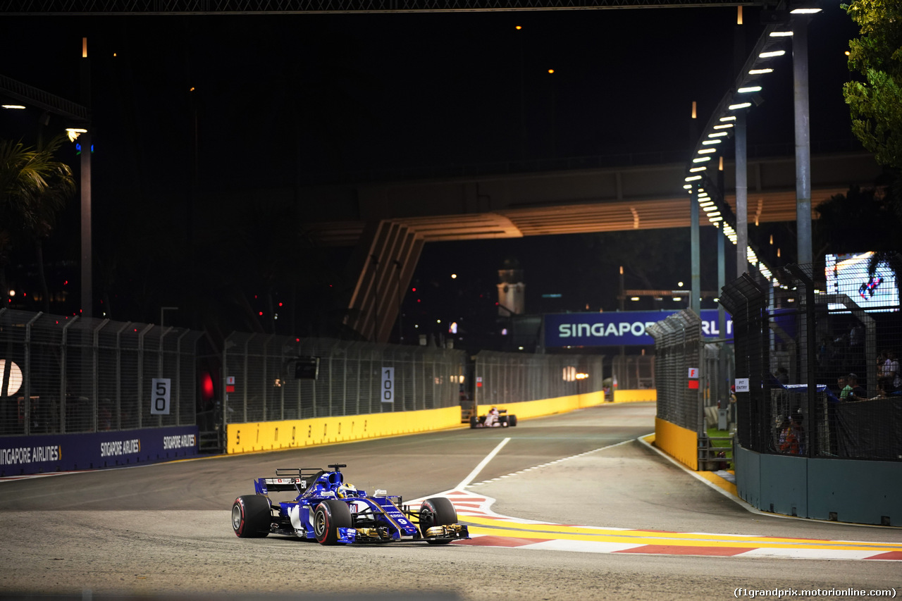 GP SINGAPORE, 15.09.2017 - Prove Libere 2, Marcus Ericsson (SUE) Sauber C36