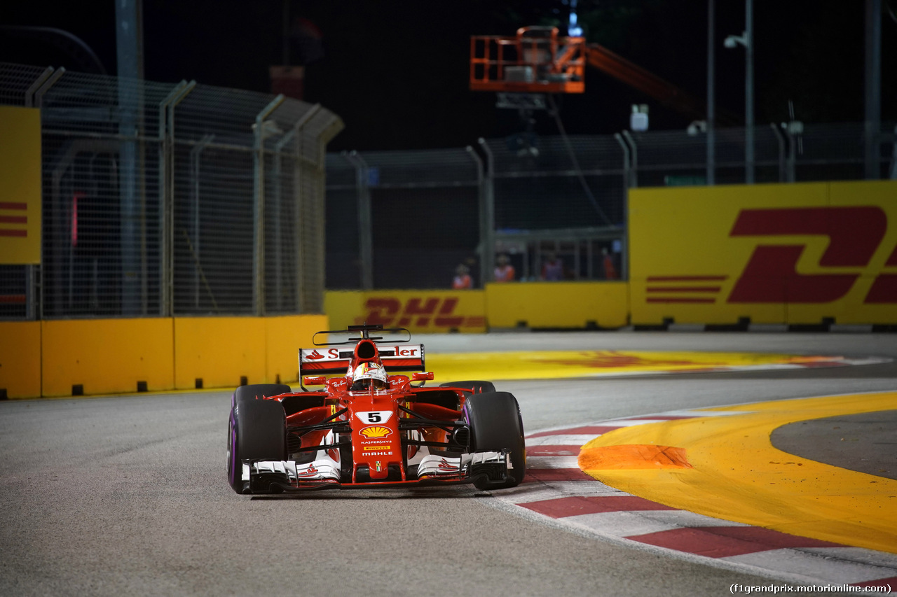 GP SINGAPORE, 15.09.2017 - Prove Libere 2, Sebastian Vettel (GER) Ferrari SF70H