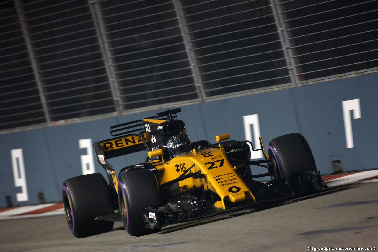 GP SINGAPORE, 15.09.2017 - Prove Libere 2, Nico Hulkenberg (GER) Renault Sport F1 Team RS17