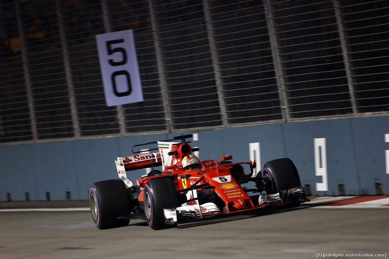 GP SINGAPORE, 15.09.2017 - Prove Libere 2, Sebastian Vettel (GER) Ferrari SF70H