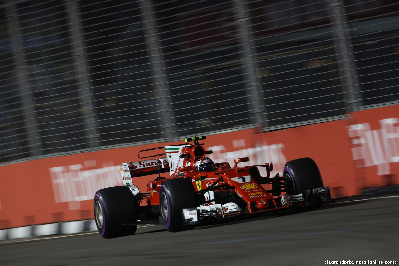 GP SINGAPORE, 15.09.2017 - Prove Libere 2, Kimi Raikkonen (FIN) Ferrari SF70H