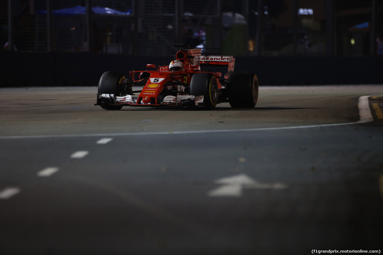 GP SINGAPORE, 15.09.2017 - Prove Libere 2, Sebastian Vettel (GER) Ferrari SF70H