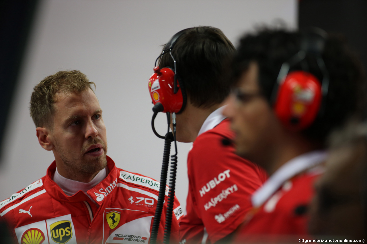 GP SINGAPORE, 15.09.2017 - Prove Libere 2, Sebastian Vettel (GER) Ferrari SF70H