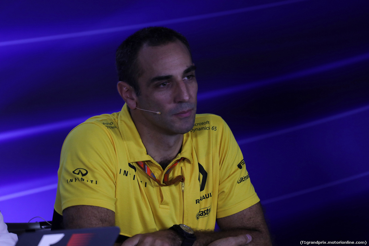 GP SINGAPORE, 15.09.2017 - Conferenza Stampa, Cyril Abiteboul (FRA) Renault Sport F1 Managing Director