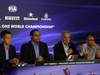 GP SINGAPORE, 15.09.2017 - (L to R): Lionel Yeo (SIN) Chief Executive Officer Singapore Tourism Board, Mr S. Iswaran (SIN) Singapore Second Minister for Trade, Industry e Education, Chase Carey (USA) Chief Executive Officer e Executive Chairman of the Formula One Group e Ong Beng Seng (MAL) Owner Hotel Properties Ltd e Singapore entrepreneur in the Press Conference.