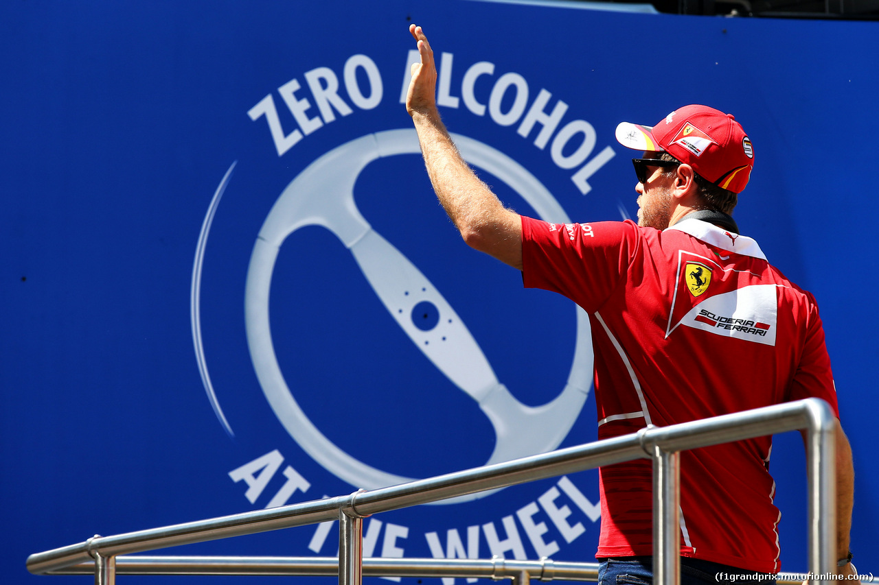 GP SPAGNA, Sebastian Vettel (GER) Ferrari on the drivers parade.
14.05.2017.