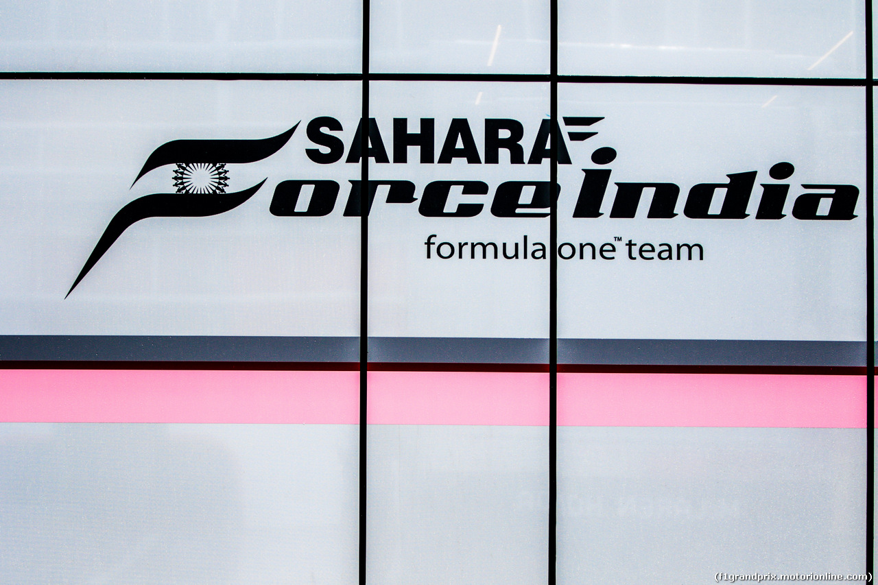 GP SPAGNA, Sahara Force India F1 Team logo.
11.05.2017.