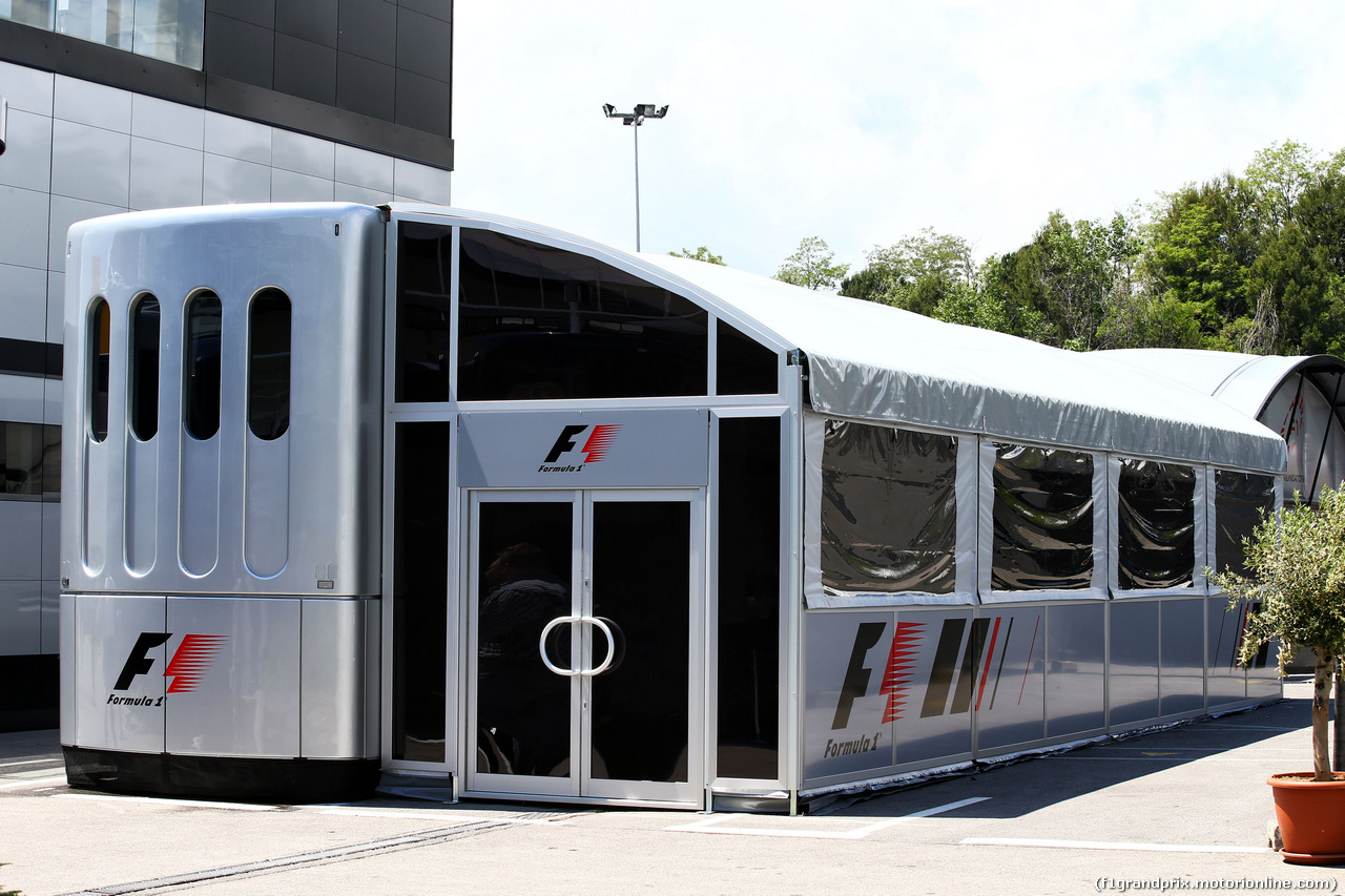 GP SPAGNA, F1 motorhome in the paddock.
11.05.2017.