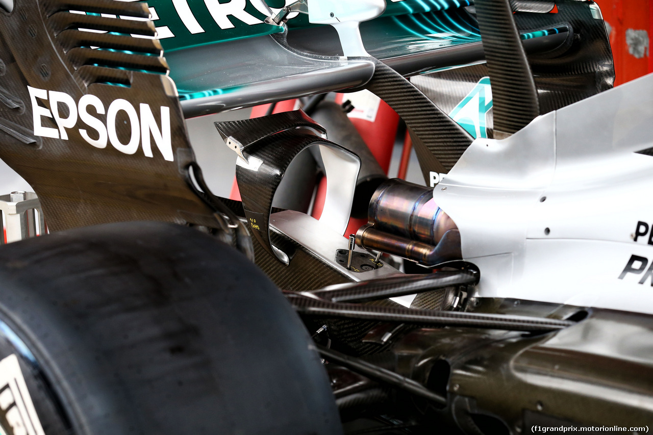 GP SPAGNA, Mercedes AMG F1 W08 rear wing detail.
11.05.2017.