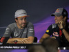GP SPAGNA, 11.05.2017 - Conferenza Stampa, Fernando Alonso (ESP) McLaren MCL32 e Carlos Sainz Jr (ESP) Scuderia Toro Rosso STR12