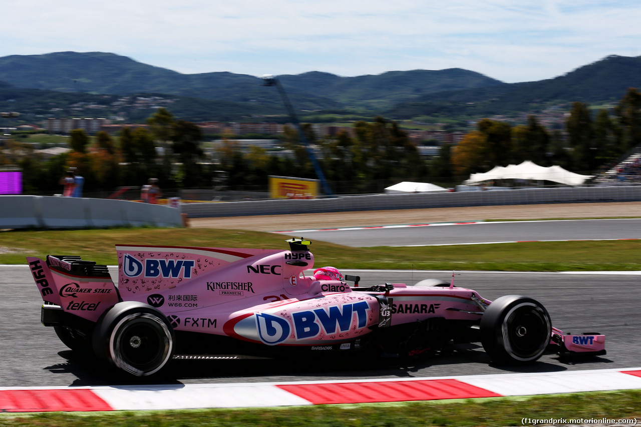 GP SPAGNA, Esteban Ocon (FRA) Sahara Force India F1 VJM10.
13.05.2017.
