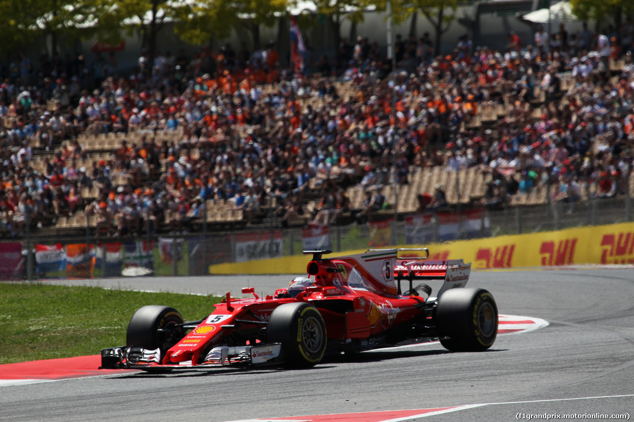 GP SPAGNA, 13.05.2017 - Qualifiche, Sebastian Vettel (GER) Ferrari SF70H