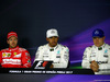 GP SPAGNA, Qualifiche top three in the FIA Press Conference (L to R): Sebastian Vettel (GER) Ferrari, second; Lewis Hamilton (GBR) Mercedes AMG F1, pole position; Valtteri Bottas (FIN) Mercedes AMG F1, third.
13.05.2017.
