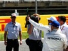 GP SPAGNA, Pole sitter Lewis Hamilton (GBR) Mercedes AMG F1 with Valtteri Bottas (FIN) Mercedes AMG F1 e Will Buxton (GBR) NBC Sports Network TV Presenter on the main straight after qualifying.
13.05.2017.