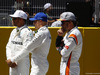 GP SPAGNA, 13.05.2017 - Qualifiche, Lewis Hamilton (GBR) Mercedes AMG F1 W08, Valtteri Bottas (FIN) Mercedes AMG F1 W08 e Fernando Alonso (ESP) McLaren MCL32