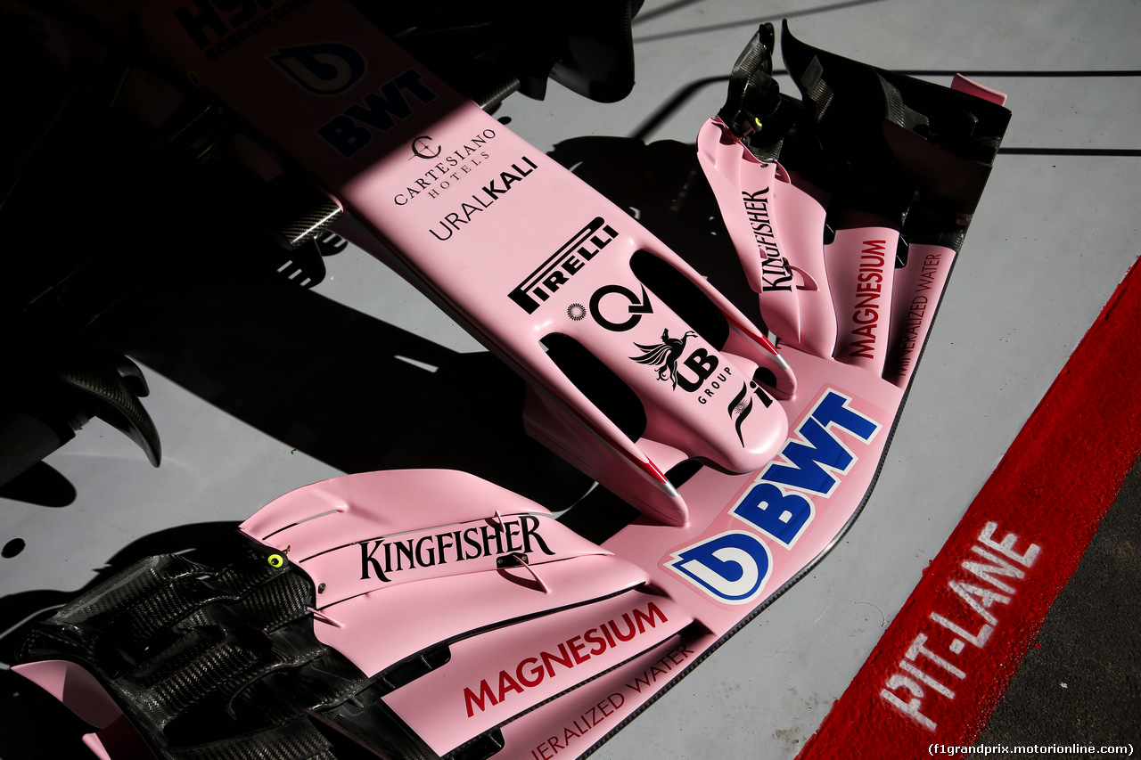 GP SPAGNA, Sahara Force India F1 VJM10 front wing.
12.05.2017.