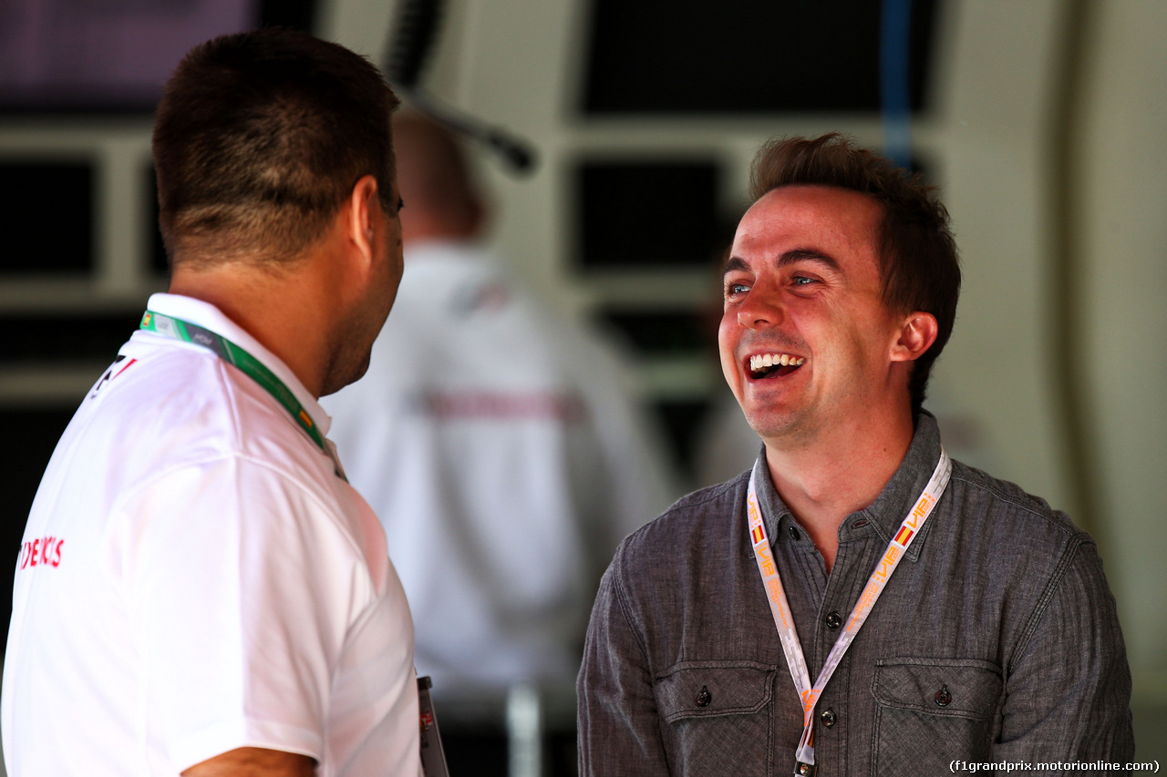 GP SPAGNA, (L to R): Zsolt Baumgartner (HUN) with Frankie Muniz (USA) Actor.
12.05.2017.