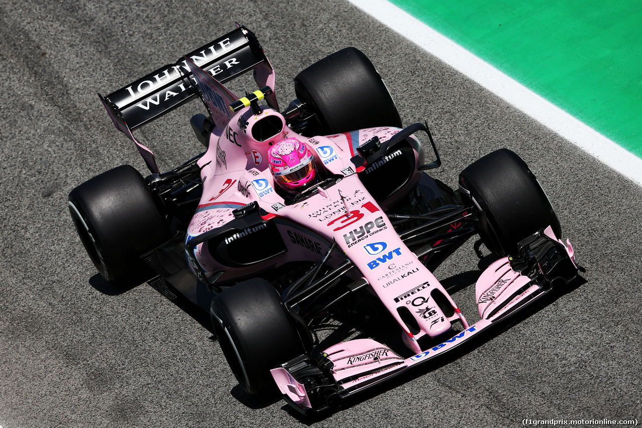 GP SPAGNA, Esteban Ocon (FRA) Sahara Force India F1 VJM10.
12.05.2017.