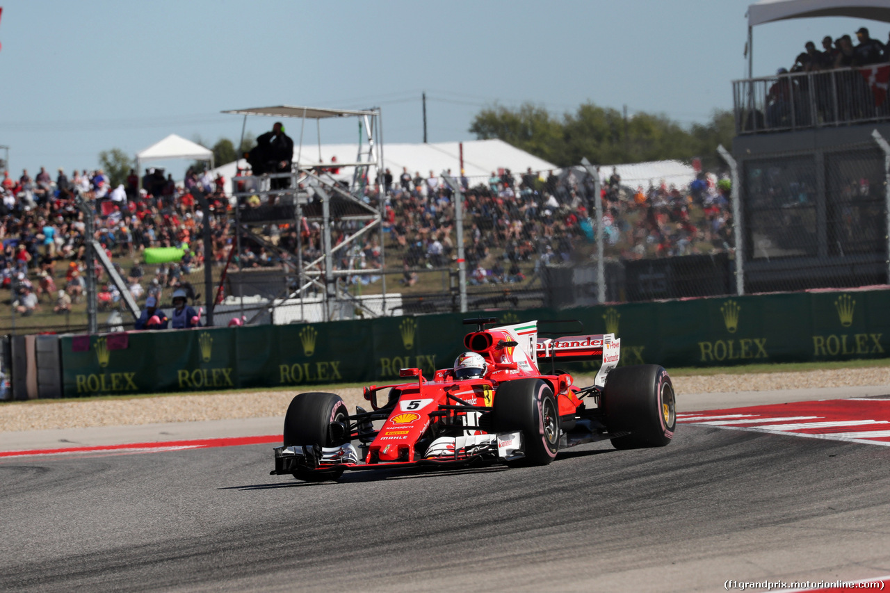 GP STATI UNITI, 22.10.2017 - Gara, Sebastian Vettel (GER) Ferrari SF70H