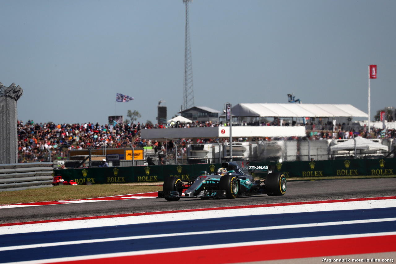 GP STATI UNITI, 22.10.2017 - Gara, Lewis Hamilton (GBR) Mercedes AMG F1 W08