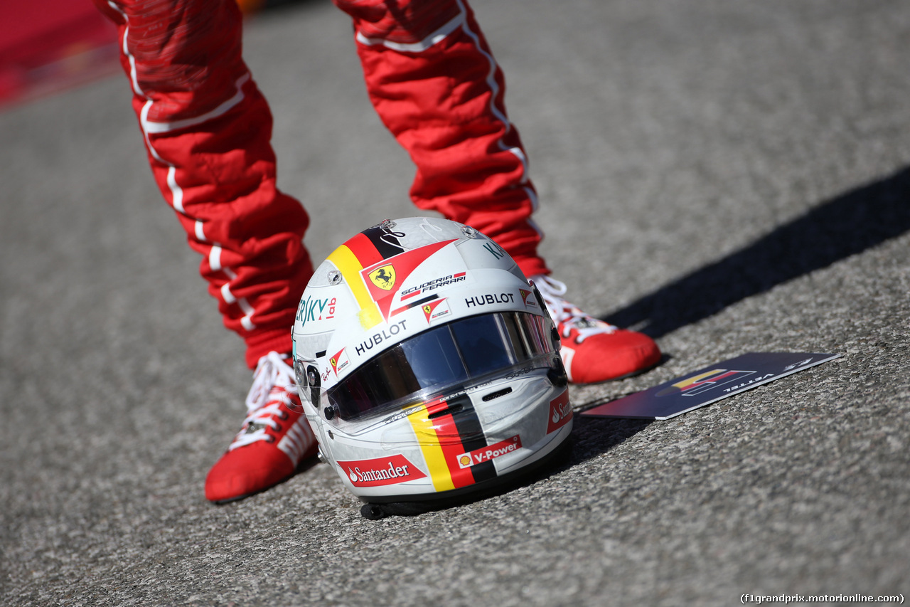 GP STATI UNITI, 22.10.2017 - Gara, The helmet of Sebastian Vettel (GER) Ferrari SF70H