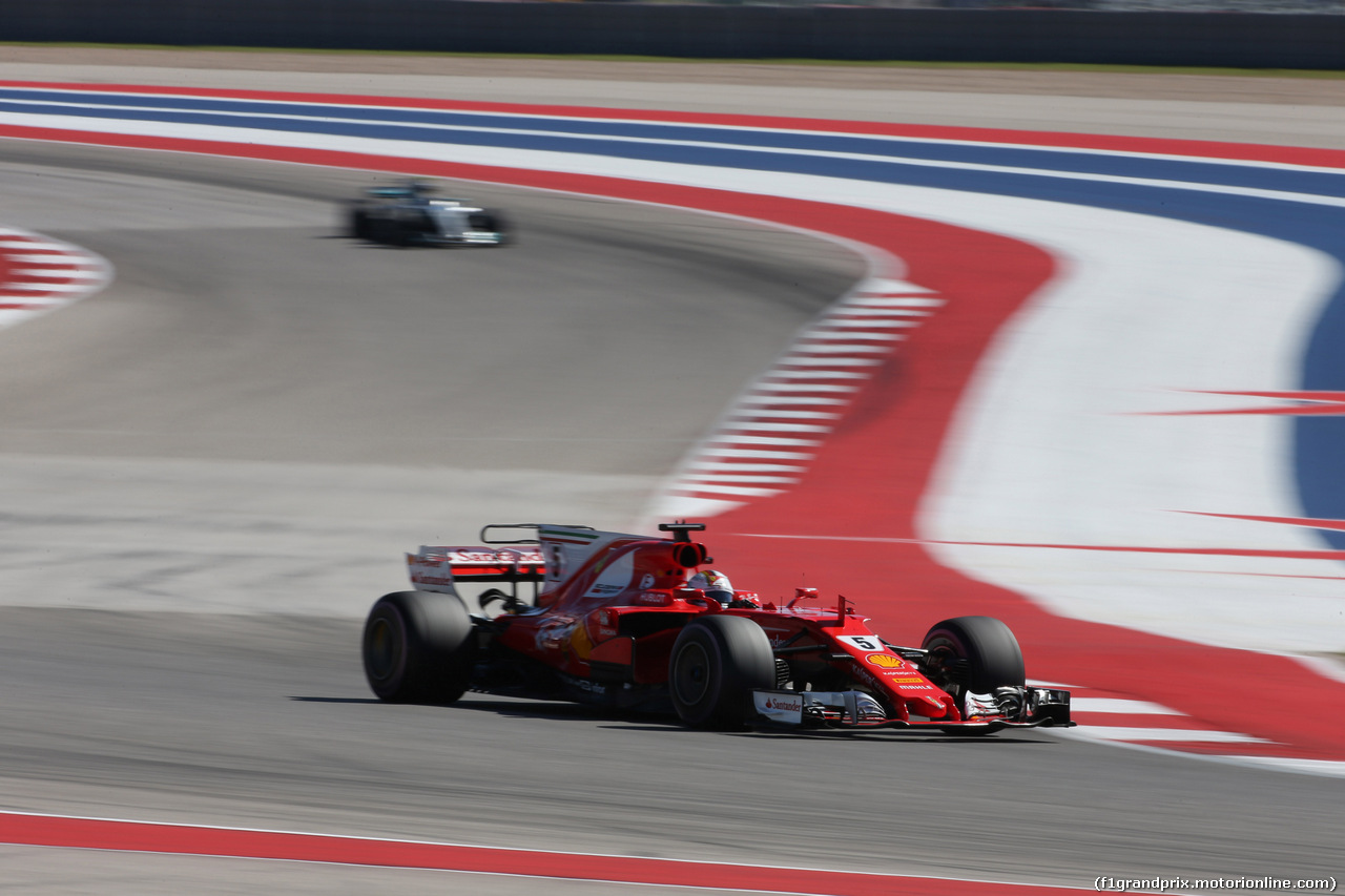 GP STATI UNITI, 22.10.2017 - Gara, Sebastian Vettel (GER) Ferrari SF70H