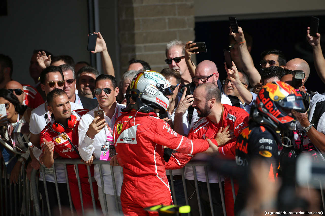 GP STATI UNITI, 22.10.2017 - Gara, 2nd place Sebastian Vettel (GER) Ferrari SF70H