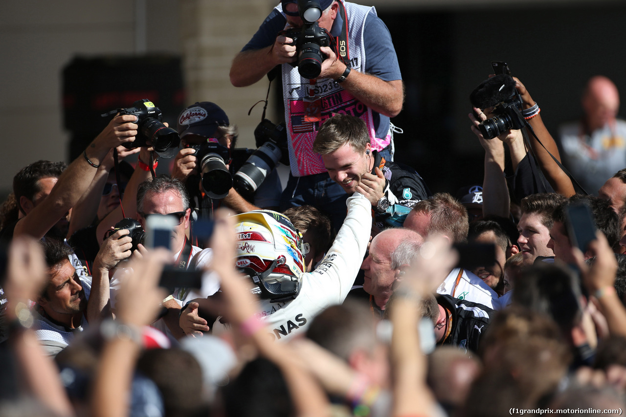 GP STATI UNITI, 22.10.2017 - Gara, Lewis Hamilton (GBR) Mercedes AMG F1 W08 vincitore