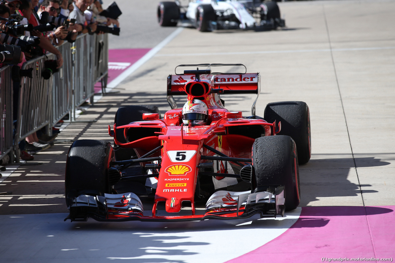 GP STATI UNITI, 22.10.2017 - Gara, Sebastian Vettel (GER) Ferrari SF70H