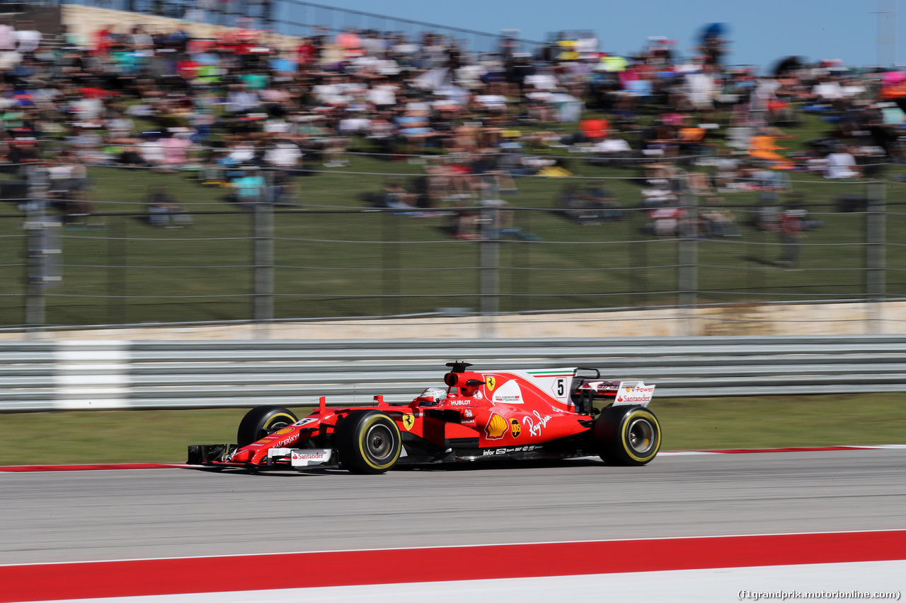 GP STATI UNITI, 22.10.2017 - Gara, Sebastian Vettel (GER) Ferrari SF70H