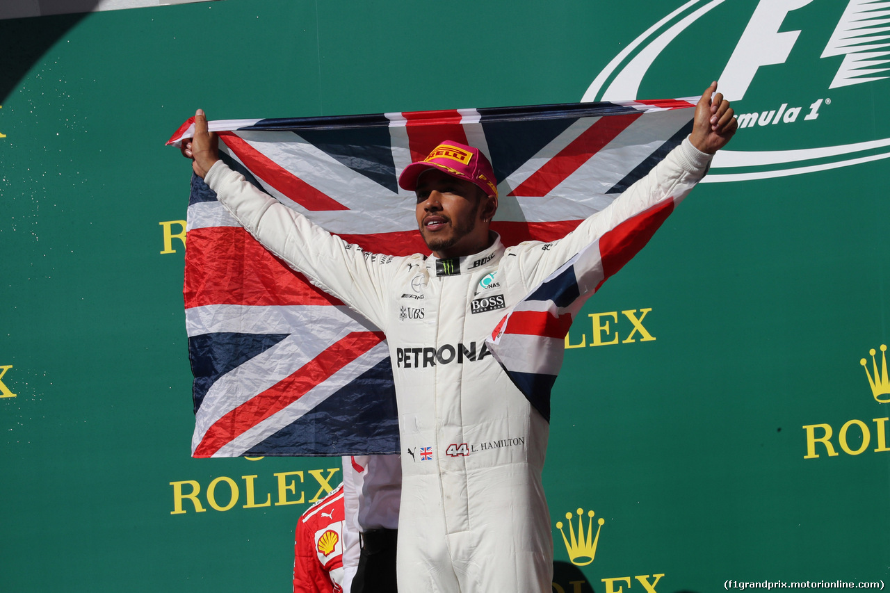 GP STATI UNITI, 22.10.2017 - Gara, Lewis Hamilton (GBR) Mercedes AMG F1 W08 vincitore