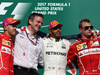 GP STATI UNITI, 22.10.2017 - Gara, 2nd place Sebastian Vettel (GER) Ferrari SF70H, James Allison (GBR) Mercedes AMG F1, Technical Director, Lewis Hamilton (GBR) Mercedes AMG F1 W08 vincitore e 3rd place Kimi Raikkonen (FIN) Ferrari SF70H