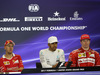 GP STATI UNITI, 22.10.2017 - Gara, Conferenza Stampa, Sebastian Vettel (GER) Ferrari SF70H, Lewis Hamilton (GBR) Mercedes AMG F1 W08 e Kimi Raikkonen (FIN) Ferrari SF70H