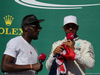 GP STATI UNITI, 22.10.2017 - Gara, Usain Bolt (JAM) e Lewis Hamilton (GBR) Mercedes AMG F1 W08 vincitore