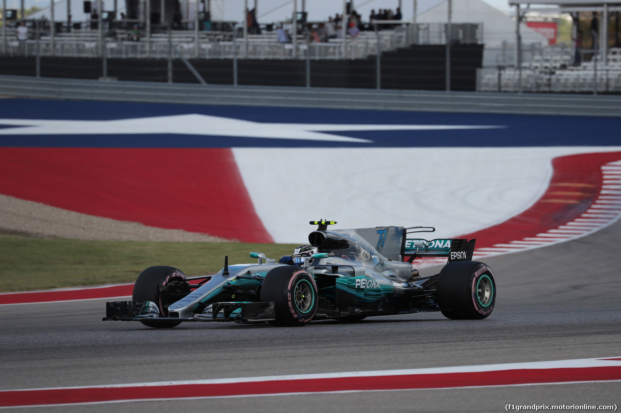 GP STATI UNITI, 21.10.2017 - Prove Libere 3, Valtteri Bottas (FIN) Mercedes AMG F1 W08