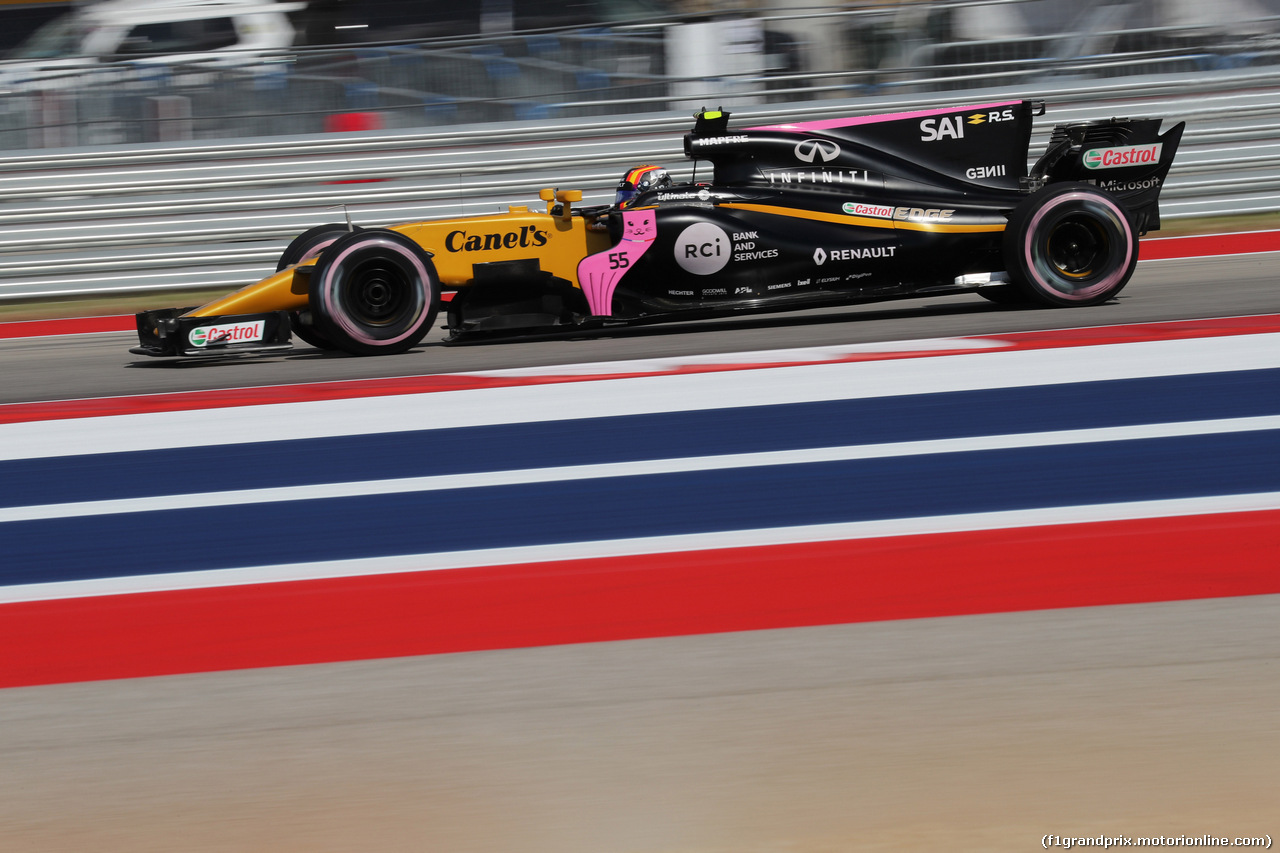 GP STATI UNITI, 21.10.2017 - Prove Libere 3, Carlos Sainz Jr (ESP) Renault Sport F1 Team RS17