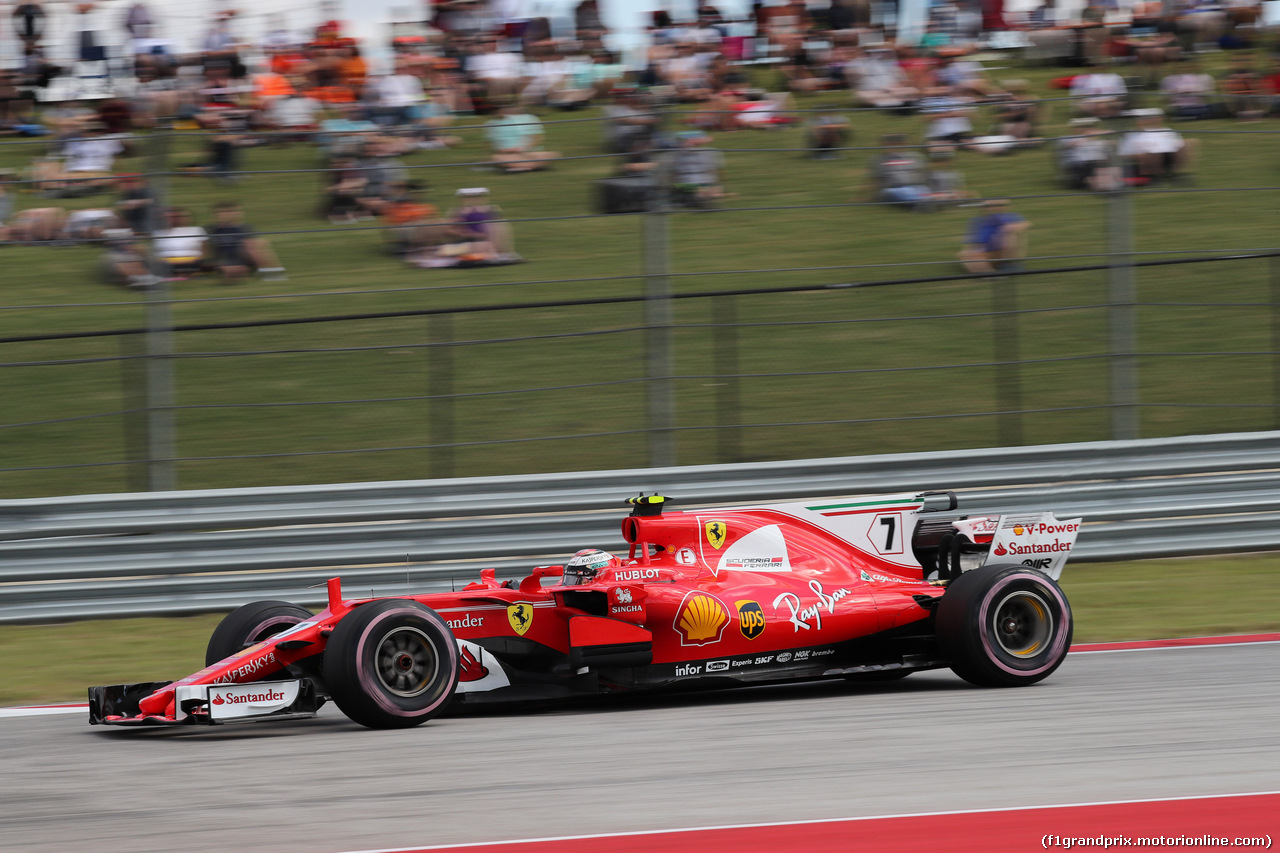 GP STATI UNITI, 21.10.2017 - Prove Libere 3, Kimi Raikkonen (FIN) Ferrari SF70H