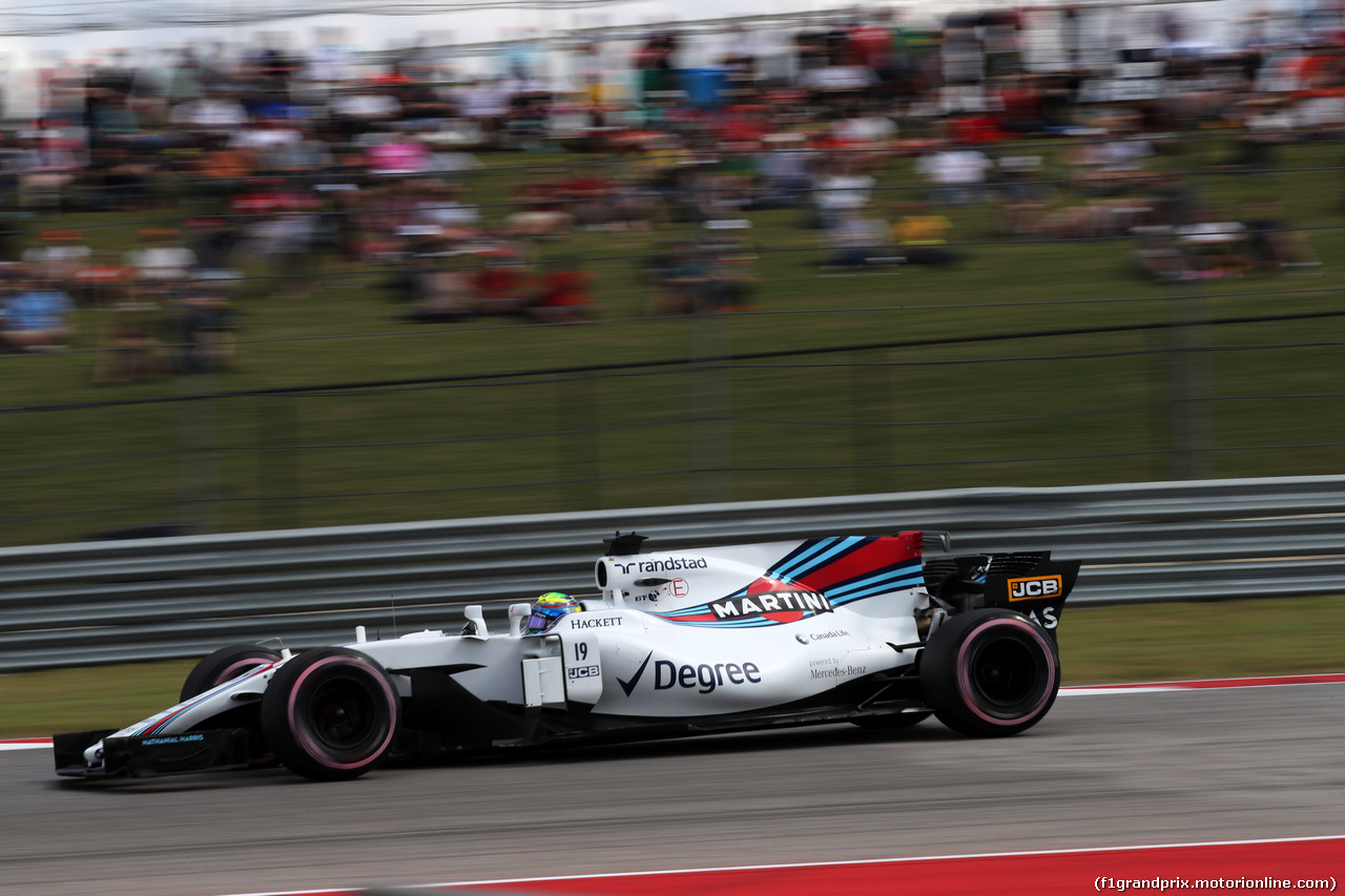 GP STATI UNITI, 21.10.2017 - Prove Libere 3, Felipe Massa (BRA) Williams FW40