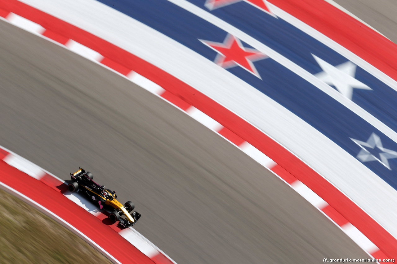 GP STATI UNITI, 21.10.2017 - Prove Libere 3, Nico Hulkenberg (GER) Renault Sport F1 Team RS17