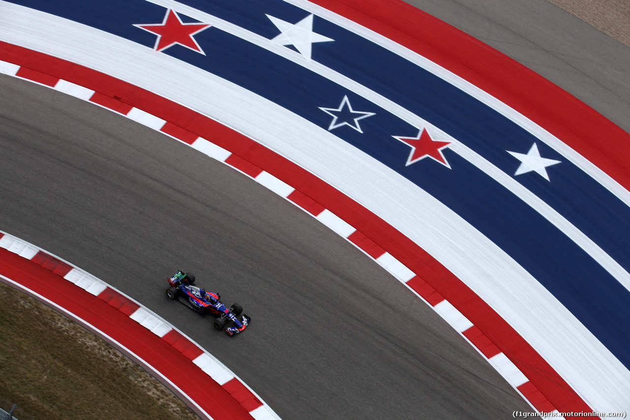 GP STATI UNITI, 21.10.2017 - Prove Libere 3, Brendon Hartley (NZL) Scuderia Toro Rosso STR12