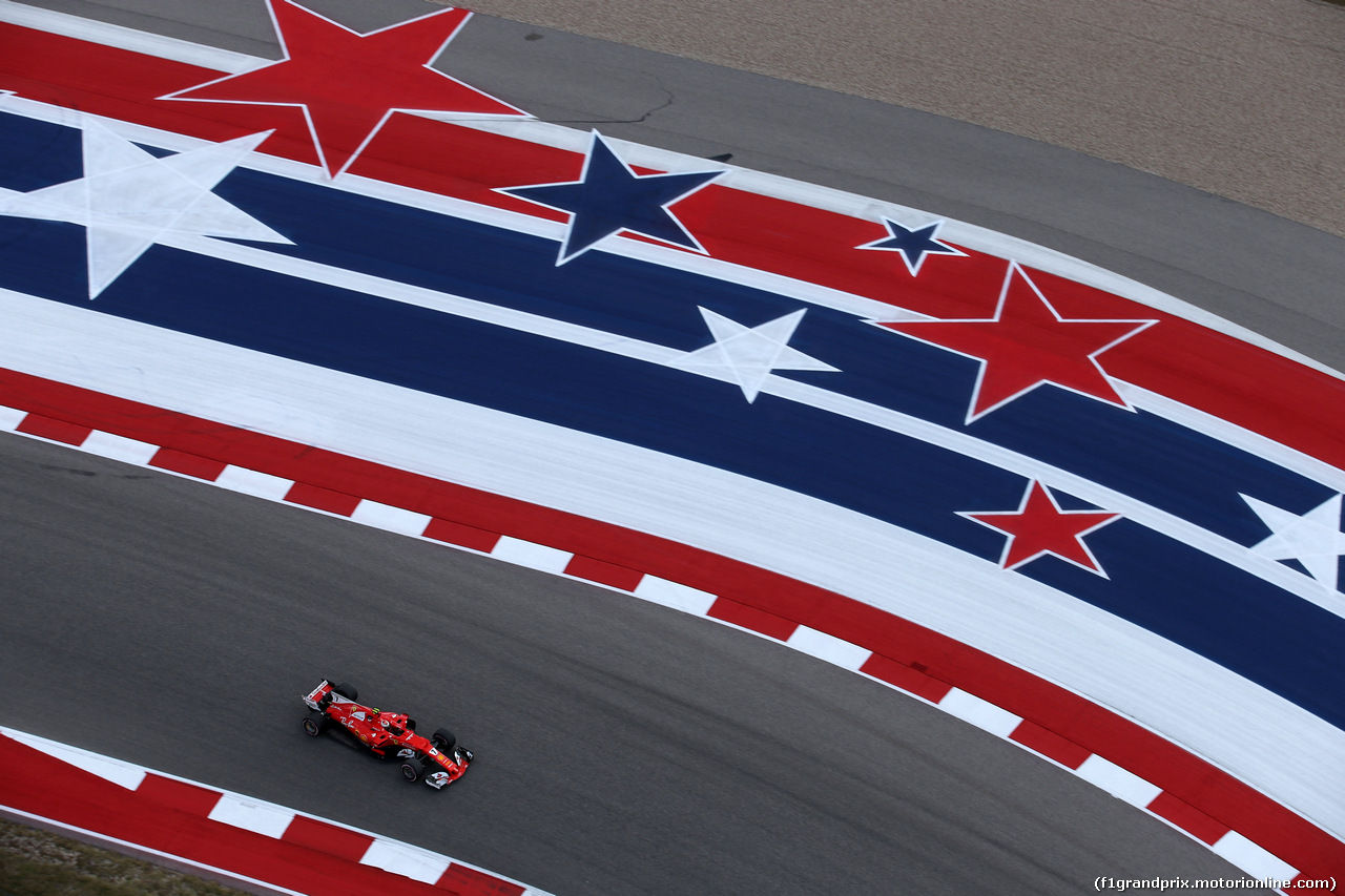 GP STATI UNITI, 21.10.2017 - Prove Libere 3, Kimi Raikkonen (FIN) Ferrari SF70H