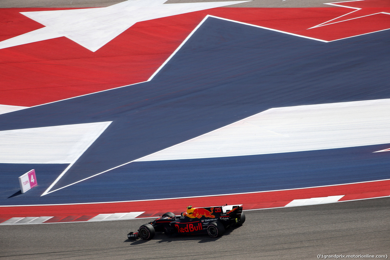 GP STATI UNITI, 21.10.2017 - Prove Libere 3, Max Verstappen (NED) Red Bull Racing RB13