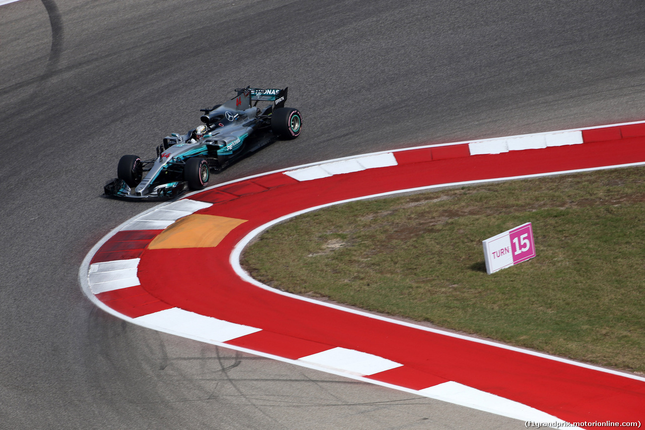 GP STATI UNITI, 21.10.2017 - Prove Libere 3, Lewis Hamilton (GBR) Mercedes AMG F1 W08