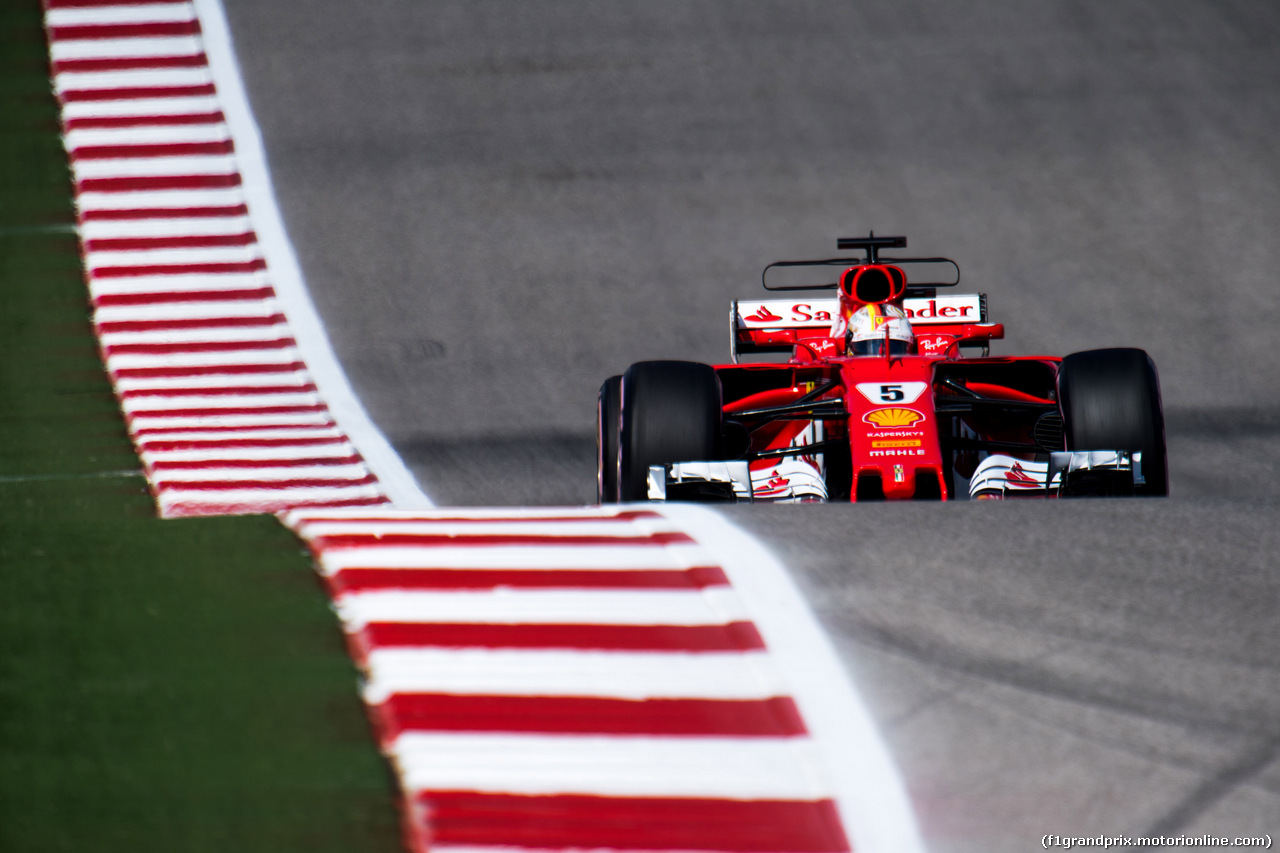 GP STATI UNITI, 21.10.2017 - Prove Libere 3, Sebastian Vettel (GER) Ferrari SF70H