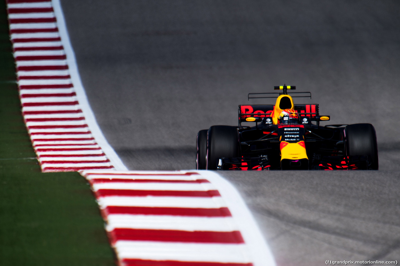 GP STATI UNITI, 21.10.2017 - Prove Libere 3, Max Verstappen (NED) Red Bull Racing RB13
