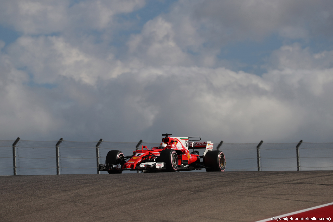 GP STATI UNITI, 21.10.2017 - Qualifiche, Sebastian Vettel (GER) Ferrari SF70H